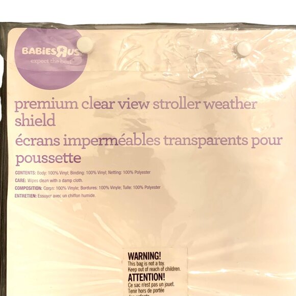 Premium Clear View Stroller Rain Weather Shield Cover Babies R Us - Picture 6 of 6